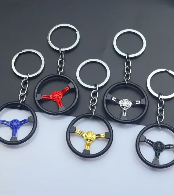 Car Racing Steering Wheel Fancy Key Chain